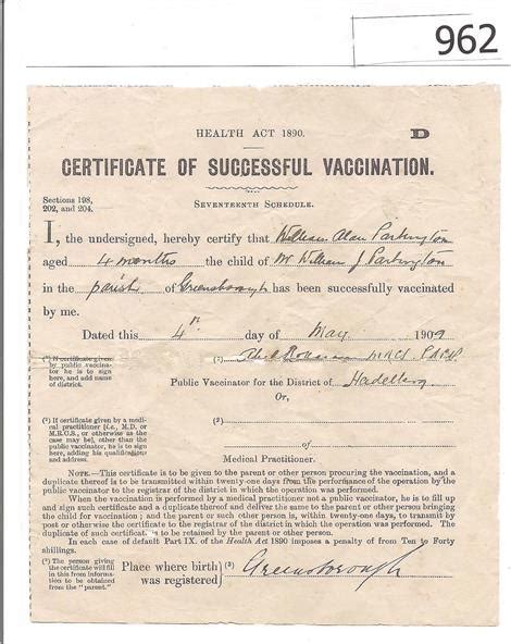 Van onze redacteur 24 juni 15:26. Certificate, Vaccination Certificate: William Alan ...