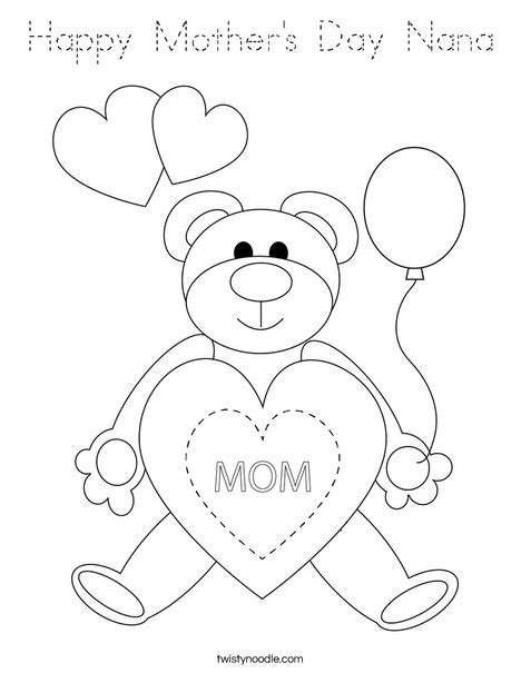 In this section, find a large selection of coloring pages super nana. Happy Mother's Day Nana Coloring Page - Tracing - Twisty ...