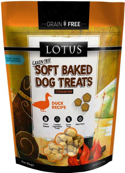 Lotus Soft Baked Duck Recipe Grain Free Dog Treats 10 Oz Bag