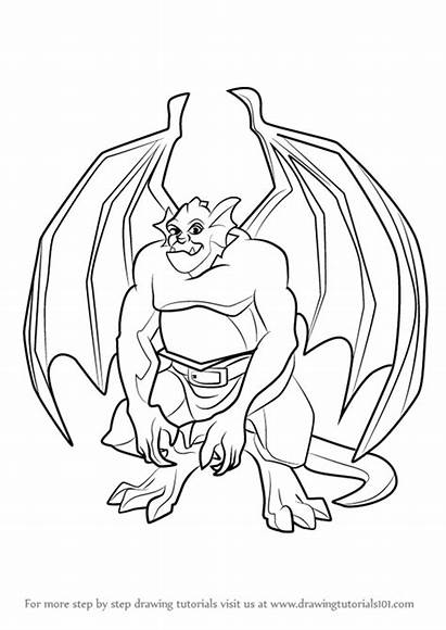 Gargoyles Draw Broadway Drawing Goliath Cartoon Step