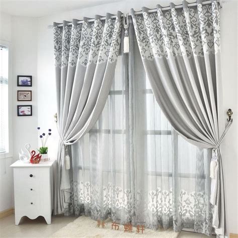 Graceful Living Room Suitable Light Gray Curtains Oturma Odası