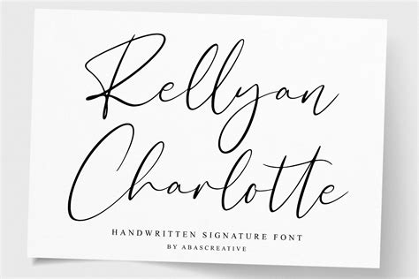 Rellyan Charlotte Handwritten Signature Font Dafont Free
