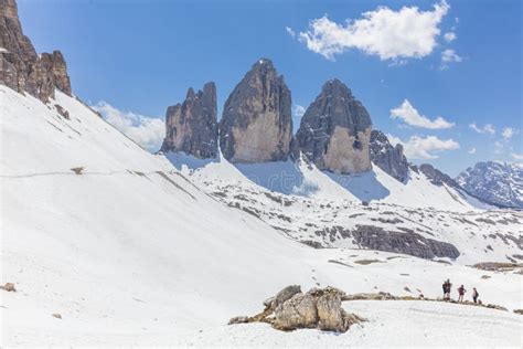 The Three Peaks Of Lavaredo Tre Cime Di Lavaredo Editorial Stock Photo