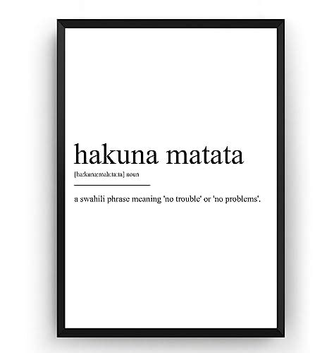 Magic Posters Hakuna Matata Definition Print Poster Wall Art Quote