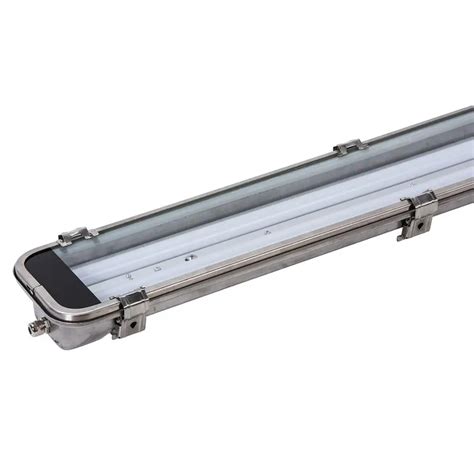Stainless Steel Waterproof Vapor Tight Light Fitting 2x18w 2x36w 2x58w
