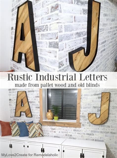 Remodelaholic Rustic Industrial Letters Made From Wood