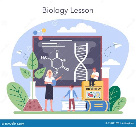 Biology School Subject Concept Scientist Exploring Human And Nature