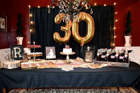 Masculine Decor For Surprise Party Mens 30th Birthday