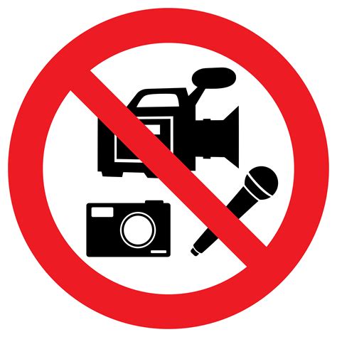 Clipart - No media recording allowed