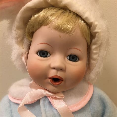 Vintage Adorable 14 Inch Porcelain Baby Doll Wearing Bunny Etsy