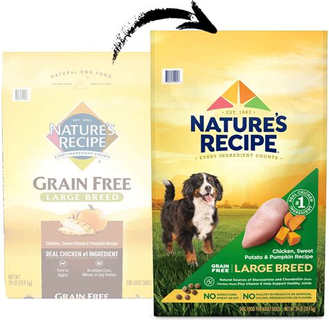Natures Recipe Large Breed Grain Free Chicken Sweet Potato And Pumpkin