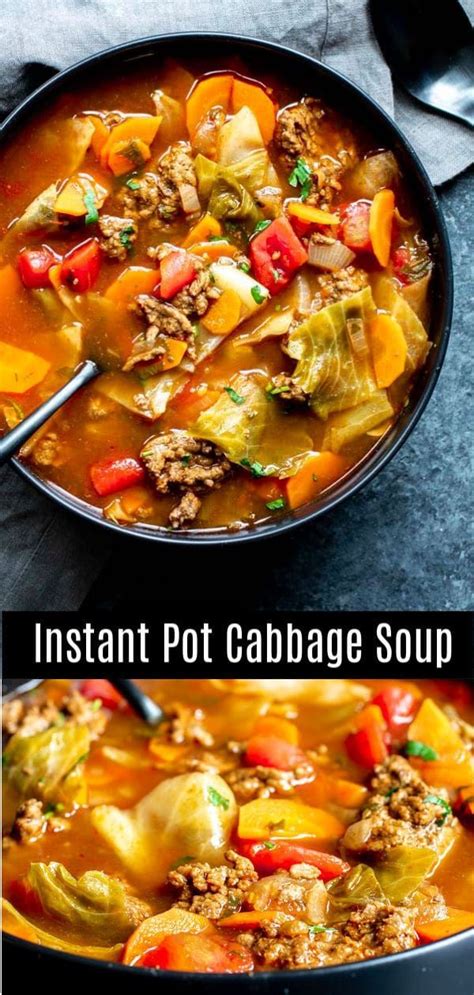 Chop cabbage fine and put in a. Instant Pot Cabbage Roll Soup is a healthy, low carb, comfort food recipe that is basical ...
