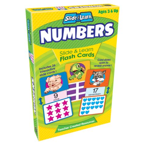 Numbers Slide And Learn Flash Cards Tcr6554 Teacher Created Resources