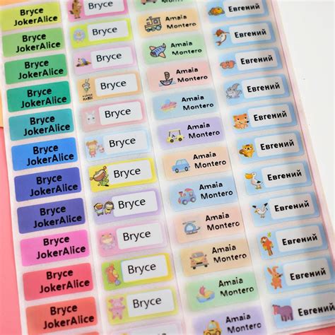100 Pcs Cute Customize Label Name Sticker Waterproof Personalized