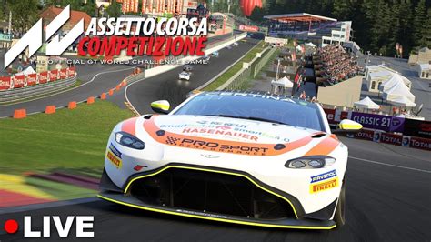 Assetto Corsa Competizione Gt League Racing At Spa Youtube