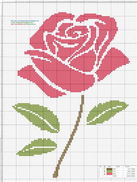 Rosa Pink Punto De Cruz 18 X 24 Centimetros 99 X 132 Puntos 3 Colores