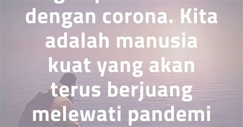 101 Kata Kata Motivasi Melawan Virus Corona - kosngosan