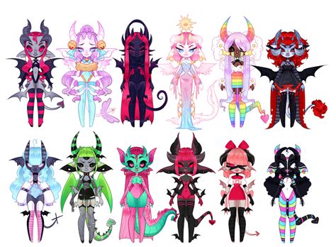Demon Adoptables Closed By Tailgatescutebooty On Deviantart