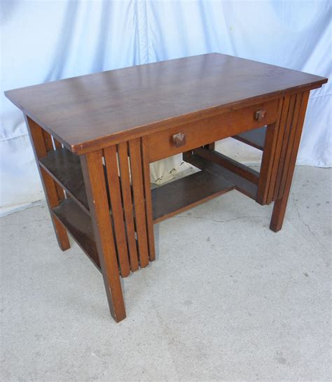 Bargain Johns Antiques Antique Mission Oak Library Table Small Desk