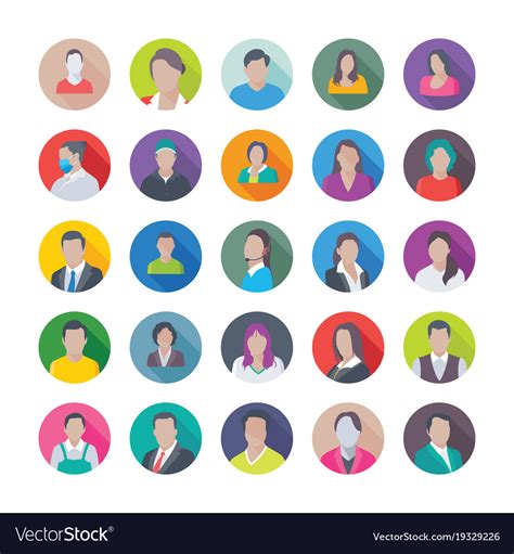 Professional Flat Icons Of Professions1 Royalty Free Vector