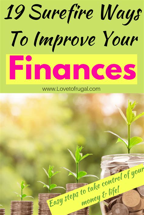Easy Ways To Improve Your Finances Love To Frugal