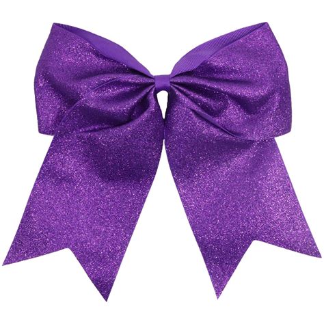 Purple Glitter Cheer Bow For Girls Large Hair Bows With Ponytail Holde