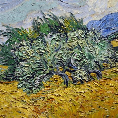 Wheatfield With Cypress Tree Detail Van Gogh Paintings Vincent Van