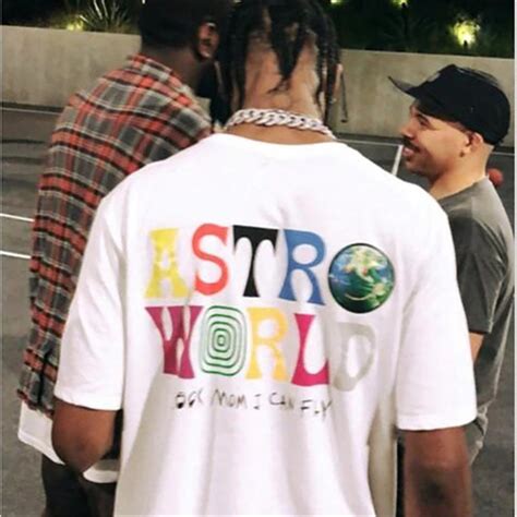 Astroworld White Tee Look Mom I Can Fly Travis Scott