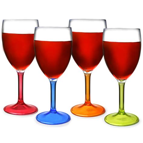 Flamefield Acrylic Party Wine Glasses 10oz 290ml Plastic Wine Glasses Acrylic Wine Glasses