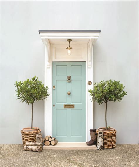 Antiqued Brass Door Furniture For A Rustic Period Look Painted Front