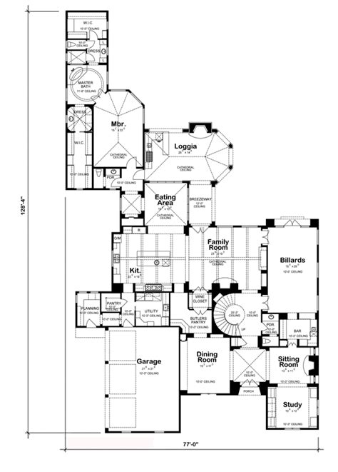 House Plan 66445 European Style With 7004 Sq Ft 5 Bed 5 Bath 2