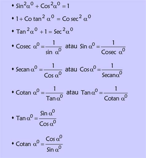 Identitas Trigonometri X Sma