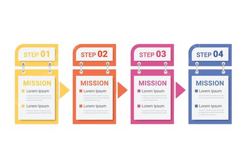 Infographics Layout With Four Steps Colorful Template Business Concept