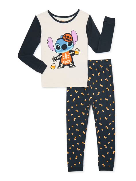 Lilo And Stitch Girls Long Sleeve Halloween Pajama Set Sizes 4 10