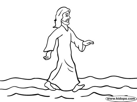 Coloring Pages Jesus Walks On Water - Scenery Mountains