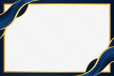 Blue And Gold Modern Certificate Border Vector Certificate