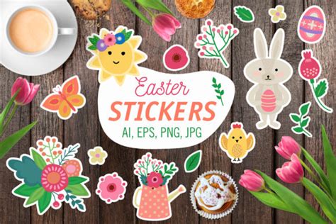 Easter Stickers Graphic By Helgakov · Creative Fabrica