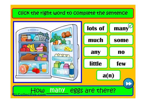 However, note that some of the examples in the chart can take on several different roles within a. QUANTIFIERS - food game | Game food, Games, Exercise for kids