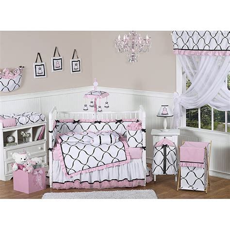 Nine best baby bedding sets. Sweet Jojo Designs Pink, Black and White Princess 9-piece ...