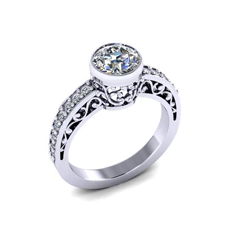 Filigree Bezel Engagement Ring Jewelry Designs