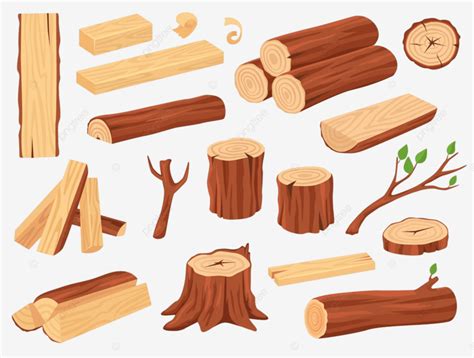 Wood Trunk Vector Png Images Cartoon Wood Log Trunk Tree Tree Craft