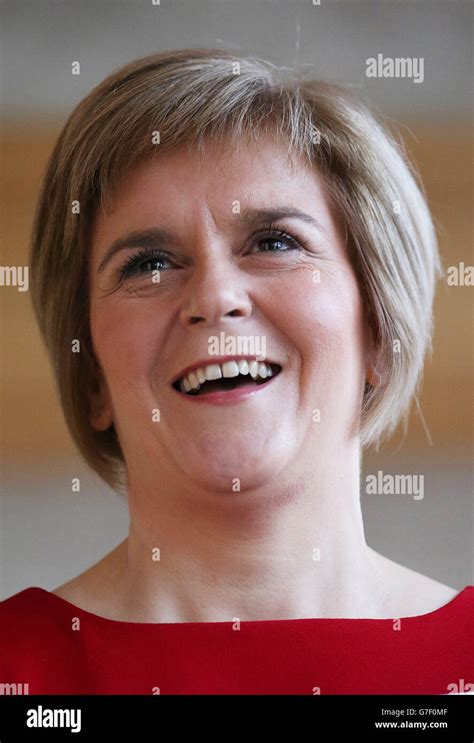 Snp Leader Nicola Sturgeon At The Scottish Parliament In Edinburgh Hi