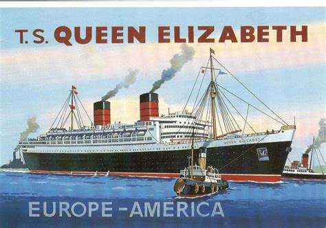 Postcard Tribute To The Past Of The Ocean Liners