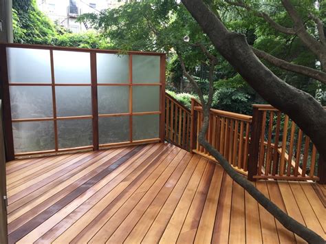 Clear Cedar Deck With Plexiglass Fence For Privacy New York By Dion