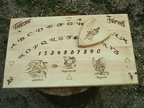 Ouija Style Spirit Board Custom Designed Pine Wood