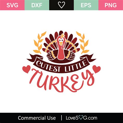 Cutest Little Turkey Svg Cut File