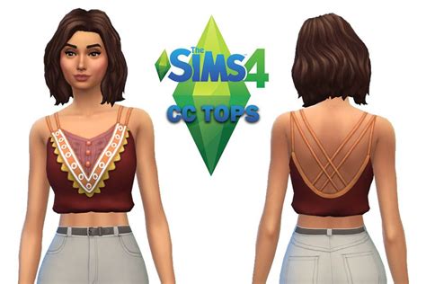 The Sims 4 Cc Tops Maxis Match Maxis Match Sims 4 Clothing Sims 4