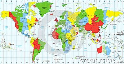 Mapa Mundi Time Zones