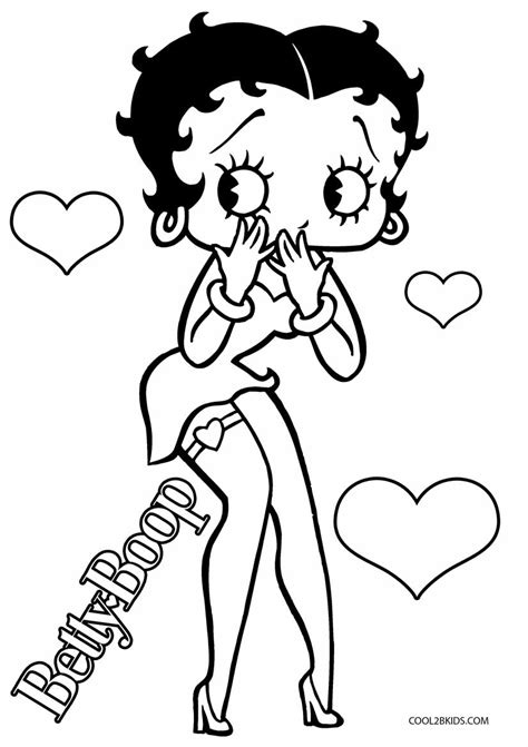 The colorful paper can make every kids love to play with it, know something about. Free Printable Betty Boop Coloring Pages For Kids | Cool2bKids