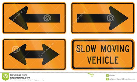 Temporary United States Mutcd Road Signs Stock Illustration
